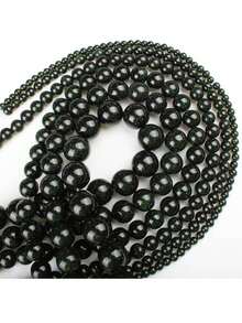 Cuentas de piedra arenisca verde profunda de grado superior AAA, adecuadas para la fabricación de joyas - Verde Oscuro - Ver 3