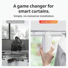 Automatic Curtain Opener - Bluetooth Remote Control Smart Curtain With App, Upgraded High-Performance Motor, Add  Hub To Work With Alexa,  Home, HomeKit (Curtain 3, U Rail) - 4pcs - View 2