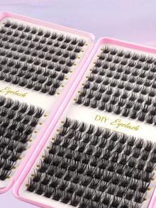 384pcs Individual False Eyelashes, Eyelash Book, Cluster Fake Eyelashes, DIY Home Eyelash Extension, Cluster Fake Eyelashes, Individual False Eyelashes, False Eyelashes