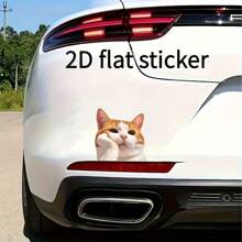 Autocollants 2D plats de chats de rêve de bande dessinée, convenant pour le pare-chocs, le camion, l'ordinateur portable - cadeau unique