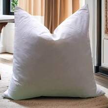 1/2个白色方形枕芯，柔软蓬松的抱枕芯，100%纯棉枕套，填充物为白羽绒和鹅绒，适用于沙发、客厅、卧室装饰（21x21英寸/20x20英寸/18x18英寸/14x21英寸） - 白色 - 查看 21