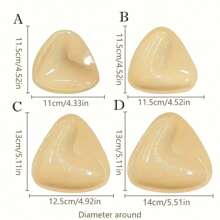 2 Packs Breathable Triangle Silicone Adhesive Bra With Double Sided Brush Adhesive, Invisible Nipple Cover - Polyester, Non-Woven, Hand Washable, Great For Confidence Boosting, Confidence Bra | Simple Design | Breathable Fabric