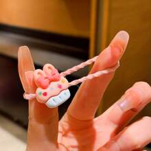 80pcs Niñas Dulce Dibujos Animados Flores Donas Pastel Decoración Lazos para el Cabello Conjuntos de Bandas para el Cabello, Elección ideal para Regalos - 80 Piezas de Colores de Caramelo - Ver 4