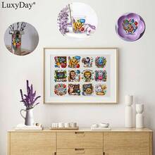 24 件教师 UV DTF 包装 - 适用于玻璃、塑料和陶瓷杯的防水装饰贴纸 - 彩色 3D 设计，带有激励信息，适用于 DIY 项目（仅 UV 包装）、礼物 | 教师主题 | 防水贴花、教师配件