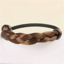 1 pieza Scrunchie de pelo con diseño geométrico hecho a mano, accesorio de peinado simple para niñas, adecuado para verano, vuelta al colegio, artículos esenciales de viaje y vacaciones, accesorios de pelo para mujeres