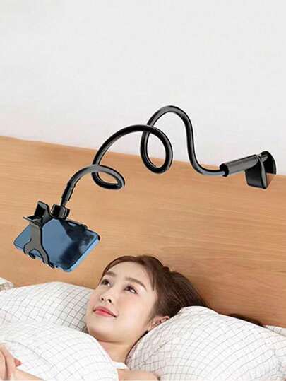 1pc Slouchy Bracket For Phone & Tablet, Rotatable Aluminum Alloy Phone Stand For Live Streaming, Desktop Or Bedside