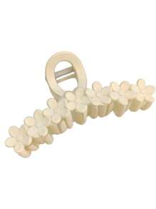 3pcs Flower Matte Hair Clips, Large Hair Accessories For Buns, Elegant Hair Claws For Women, Summer Beauty Claw Clips