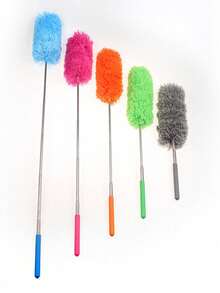 1pc Adjustable Stretch Extend Microfiber Duster, Household Dusting Brush Tool, Anti Dusting Brush, Home Air-Condition Feather Car Furniture Cleaning Brush - Multicolor - View 7