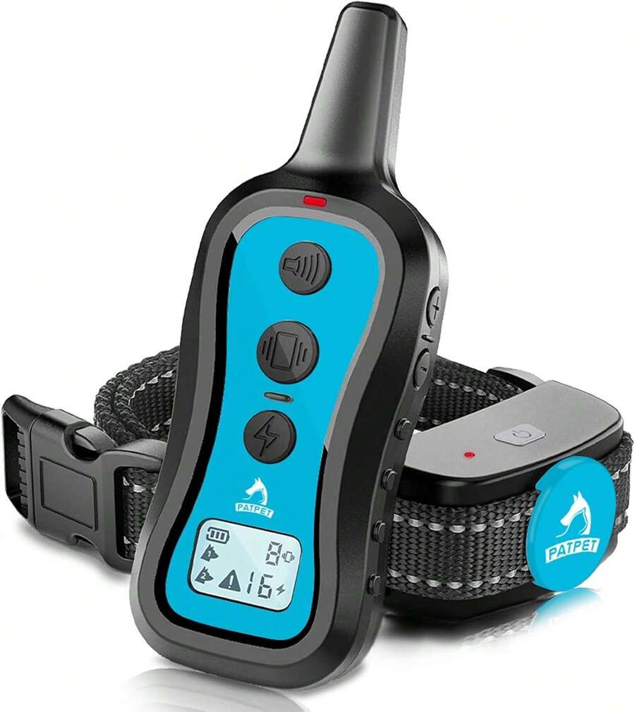 Dog Training Collar Dog Shock Collar With Remote - 3 Training Modes, Beep, Vibration And Shock, Up To 1000 Ft Remote Range, Rainproof For Small Medium Large Dogs - Blue - View 1