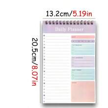 Spiral Notepads Thicker Student Daily Planner Notebook Minimalist Note-Taking Diary, School Supplies,Back To School