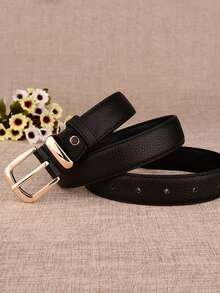 Ladies' Casual Business Retro Versatile Buckle Leather Belt Summer, School Fall, Autumn, Halloween