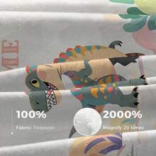 定制恐龙羊毛毯，印有名字和个性化文字，柔软轻便，四季皆宜，适合沙发、办公室、床、旅行、露营、生日、圣诞节等独特礼物 - 彩色 - 查看 6