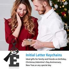 Initial Keychain Women,Alphabet A-Z Initial Letter Keychains With Tassel Purse Backpack Car Keyring - E - View 7