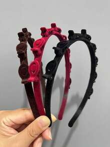 3件套豹纹发箍、发带、发圈、动物纹发饰、头饰 - 彩色 - 查看 4