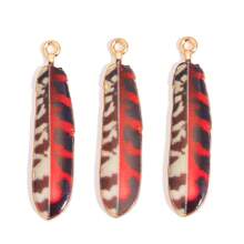 8pcs Mixed Bohemian Style Feather & Dye-Print Metal Small Pendants For Women's Bracelet, Earring, Necklace, Dream Catcher, Keychain