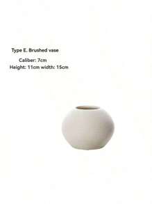 1pc Ceramic European Vase, Plain Vase, Simple Brushed Vase, Home Soft Decoration, Home Vase Decoration, Home Single Products