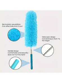 1pc Adjustable Stretch Extend Microfiber Duster, Household Dusting Brush Tool, Anti Dusting Brush, Home Air-Condition Feather Car Furniture Cleaning Brush - Multicolor - View 3