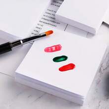 50片双面加厚一次性美甲调色盘，便携式指甲油颜色混合纸，美甲用品，美甲工具，美甲艺术工具，返校季，美甲，美甲工具（适用于假指甲） - 白色 - 查看 6