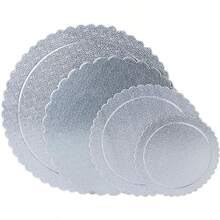 4 Stück/8 Stück Tortenträger, runde Tortenboden aus Papier und Folie, Größen 6", 8", 10", 12", für Backen, Tortendekorationen, Feste, Geburtstage, Partys, Küche, Restaurants, Hochzeiten, Abschlussfeiern, Baby-Partys, Weihnachten, Halloween, Lehrertag, Erntedankfest, Schulbeginn (Gold & Silber)