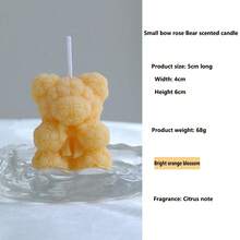 1 pezzo Candela profumata creativa a forma di cuore con orsetto rosa, disponibile in varie dimensioni e colori, decorazione carina, bomboniera per matrimonio, decorazione romantica per la casa, regalo per la stagione dei matrimoni, regalo di San Valentino, candela per compleanno, regalo per donne, regalo per l'autunno/inverno, regalo di Natale, decorazione per la stanza