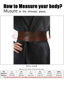 1pc Women's Minimalist Rhombus Decor Waist Belt, Suitable For Halloween Party Or Daily Outfit, Coffee Color