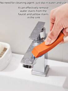 1pc Miracle Limescale & Rust Vanisher - Premium Rubber Eraser For Bathroom Glass, Kitchen Pot Scales, Effortless Household Cleaning Tool