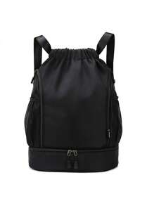 1pc Customized Embroidered Fitness Backpack, Unisex Oxford Cloth Bucket Bag, Large Capacity For Sports Items Storage, Multi-Functional Yoga Gym Bag For Basketball, Football, Portable Fitness Bag, Great Gift For Family, Friends, Valentine's Day, Christmas, Father's Day, Mother's Day, Personalized Birthday Present