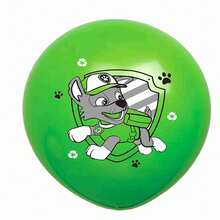 Paw Patrol 18 个带丝带的 Woof Team 气球，Woof Patrol Team 主题 12 英寸乳胶气球卡通派对 Woof Team 气球，派对装饰气球，增添气氛（款式随机）