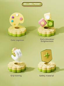 婴儿玩具旋转塔彩虹旋转盘漏斗积木早教玩具，7层发声摇晃玩具，沙锤，学生，文具，学校用品，学校玩具，婴儿玩具，幼儿玩具，游戏室 - 彩色 - 查看 3