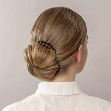 Set de 3 piepteni de păr - Furculiță în formă de U cu coc cu dinți - Accesoriu de păr în stil vintage potrivit pentru femeile cu păr creț sau normal - Inodor, potrivit pentru vârste de 14+ - Agrafă de păr neagră, potrivită pentru coafuri clasice, coafare, accesorii de păr, kit de coafat păr, kit de scule pentru păr, set de coafat