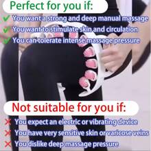 360° Muscle Roller Stick, 12 Roller Rings Leg Massager For Calves, Legs, Arms, Tennis And Golfer's Elbow - Plastic Fascia Muscle Roller Ball Fat Burner, Trigger Point Release - Perfect Mother's Day Gift