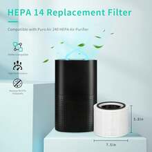 14 True HEPA Replacement Filter Compatible With Puro 240 Air Purifier, - 1 - View 4