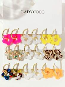 9 Pairs Of Fashionable & Cute Multicolor Tassel Pendant Earrings, Suitable For Women's Daily Wear, Dating, Traveling