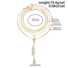 4pcs/Set Retro Metal Geometric Round Pendant Multilayer Necklace, Women's Punk Style Jesus Cross Pendant Necklace