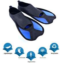 1 Coppia di pinne da sub con doppia membrana, adatte per uomini e donne, per immersioni, pesca subacquea, snorkeling e nuoto. Pinne corte e comode, in silicone, adatte per principianti. Pinne da sub professionali in plastica, adatte per adulti e bambini, con forma a foglia corta.