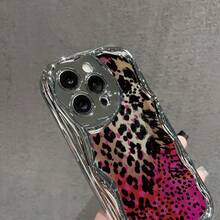 パターン電気メッキクリーム波状シェル携帯電話ケース、 17 air/16E/16/15/14/13/12/11 Pro Max 16 Plus/16Eに適した携帯電話保護ケース、男性と女性に適しており、シンプルな個性、落下防止保護。 - シルバー - チェックする 6