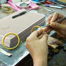 Ladrillos refractarios de panal cuadrado para procesamiento de soldadura de joyería de oro, plata y cobre, placa de soldadura redonda con aislamiento térmico - Pequeño - Ver 4