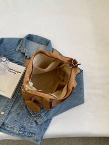 大容量男女通用手提包带零钱包 1 件新款韩版学院风中学生书包休闲包斜挎包单肩包帆布包斜跨包，女包带硬币包，书包，大容量，便携，适合少女女大学生，非常适合办公室、大学、小学、中学、高中、工作、商务、通勤、购物、度假