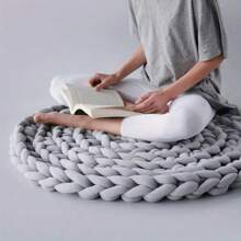 Fio Trançado DIY, Fio de Lã Feito à Mão, Adequado Para Fazer Cobertores, Almofadas, Camas de Estimação, Carpetes, Grosso e Extra-Grosso, Fio de Crochê Feito à Mão, Macio, Rolo Grande, Tubo Torcido Feito de Tecido Trançado, Ideal Para Projetos de Crochê