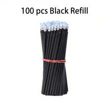 100pcs/Pack 0.5mm Neutral Pen Refill, Blue/Black/Red Ink, High Capacity, Smooth Writing, Suitable For School, Writing, Learning, Classroom, Office, Work, Drawing, Sketching, Back To School, Business, Travel, Gifts