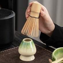5pcs/Set Song Dynasty Green Tea Bowl, Matcha Whisk, Matcha Scoop, Matcha Stirrer, Kiln Changing Tea Ceremony Tools Set - Multicolor - View 2