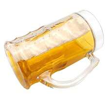 YUFake Beer Mug 450ml Creative Double Mezzanine Doublelayer Frozen Beer Mug Extra Large Capacity Durable Home Decoration Accessories Wine TumblersYU - 透明度 - 查看 5