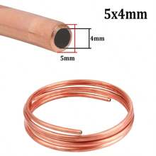 1M/2M Soft Metal Coil Outer Diameter 2~8mm Inner Diameter 1~6mm Metal Wire Tube Air Conditioning Heat Dissipation DIY Crafts