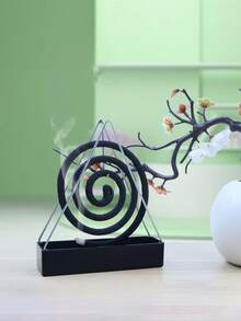 1PC/2PCS/4PCS/Triangle Mosquito Incense Rack Creative Iron Frame Sandalwood Incense Rack Mosquito Incense Bracket Anti Burning Plastic Bottom SeatHome Creative Mosquito Ince R R Se Rack Incense Burner ABS Flame Retardant Material