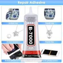 B7000 Rhinestone Glue Set, 1.69oz Clear B-7000 Super Jewelry Glue With Tweezers. Industrial Adhesive, Suitable For Fabric, DIY Crafts, Phone Repair, Jewelry Making, Crystal Gems, TAC Art Stones, Wood And Glass Transparent Industrial Adhesive. School Supplies, Back To School