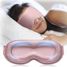 Weighted Eye Mask For Sleeping - Blackout Sleep Mask For Women Men, FACEMOON Lash Extension Eye Covers, Memory Foam, 3D Contoured, Airplane Travel Essentials, Blindfold For Meditation(Gray)