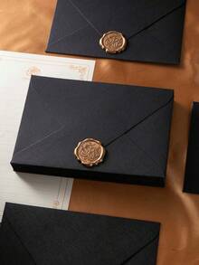 100/50/20/10个空白牛皮纸信封，经典婚礼礼品盒，生日派对，贺卡，办公信封，婚礼请柬，学校用品，返校 - 彩色 - 查看 2