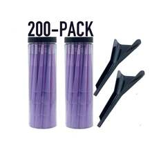 200-Pack Natural Pre-Rolled Cone Rolling Papers - KingSize Ultra Thin & Slow Burning With Tips/Tubes/Loader, Trumpet Shape For Easy Rolling - Perfect Valentine's Day & Holiday Gift Set For Smokers - 彩色 - 查看 15