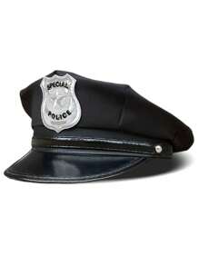 2pcs Adult Police Hat (Blue + Black) Flat Top Hat, Fun Prop For Role Play, Police Hat For Halloween, Uniform Accessory, Cosplay, Suitable For Holiday Party, Can Be Paired With Sexy Uniforms And Sexy Outfits