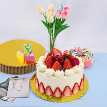 4 Stück/8 Stück Tortenträger, runde Tortenboden aus Papier und Folie, Größen 6", 8", 10", 12", für Backen, Tortendekorationen, Feste, Geburtstage, Partys, Küche, Restaurants, Hochzeiten, Abschlussfeiern, Baby-Partys, Weihnachten, Halloween, Lehrertag, Erntedankfest, Schulbeginn (Gold & Silber)